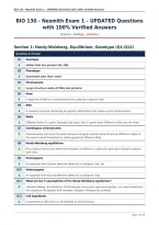 BIO 130 - Nesmith Exam 1 &ndash; UPDATED Questions&NewLine;with 100&percnt; Verified Answers