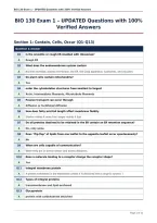 BIO 130 Exam 1 &ndash; UPDATED Questions with 100&percnt;&NewLine;Verified Answers