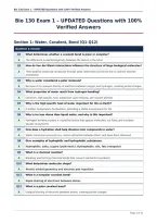 Bio 130 Exam 1 &ndash; UPDATED Questions with 100&percnt;&NewLine;Verified Answers