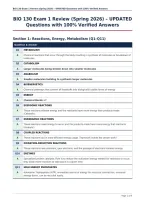 BIO 130 Exam 1 Review &lpar;Spring 2026&rpar; &ndash; UPDATED&NewLine;Questions with 100&percnt; Verified Answers&NewLine;