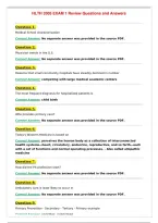 HLTH 3305 EXAM 1 Review Questions and Answers