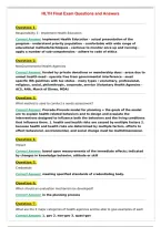 HLTH Final Exam Questions and Answers