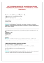 Cissp Certification Exam 2026&sol;2027 &vert;190 Verified Questions And &NewLine;Correct Answers &lpar;Verified Answers&rpar; Plus Rationales Q&A &vert; Instant &NewLine;Download Pdf