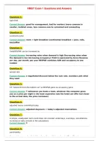 HMGT Exam 1 Questions and Answers