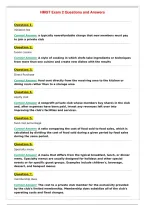 HMGT Exam 2 Questions and Answers
