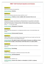 HMGT 1350 Final Exam Questions and Answers&NewLine;