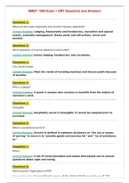 HMGT 1500 Exam 1 UNT Questions and Answers