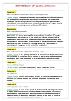 HMGT 1500 Exam 1 UNT Questions and Answers