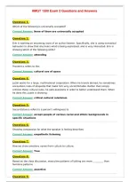 HMGT 1500 Exam 2 Questions and Answers