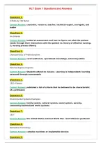 HLT Exam 1 Questions and Answers