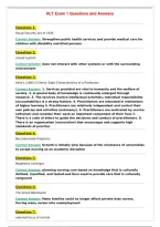 HLT Exam 1 Questions and Answers