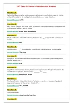 HLT Exam 2 Chapter 6 Questions and Answers