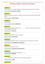 HLT Exam 2 Chapter 12 Questions and Answers