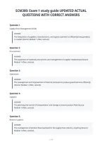 Scm300&colon; Exam 1 Study Guide Updated Actual&NewLine;Questions With Correct Answers