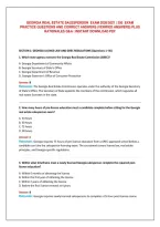 Georgia Real Estate Salesperson  Exam 2026&sol;2027 &vert; 200  Exam &NewLine;Practice Questions And Correct Answers &lpar;Verified Answers&rpar; Plus &NewLine;Rationales Q&A &vert; Instant Download Pdf