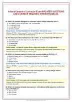 Indiana Carpentry Contractor Exam Updated Questions&NewLine;And Correct Answers With Rationales&period;
