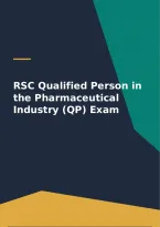 RSC Qualified Person in the Pharmaceutical Industry &lpar;QP&rpar; Exam