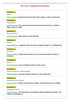 HLT Test 1 Questions and Answers