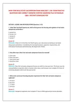 New York Real Estate Salesperson Exam 2026&sol;2027 &vert; 190  Exam Practice &NewLine;Questions And Correct Answers &lpar;Verified Answers&rpar; Plus Rationales &NewLine;Q&A &vert; Instant Download Pdf