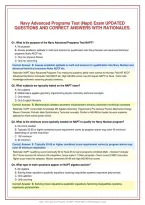 Navy Advanced Programs Test &lpar;Napt&rpar; Exam Updated&NewLine;Questions And Correct Answers With Rationales&period;