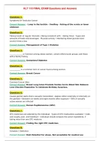 HLT 110 FINAL EXAM Questions and Answers