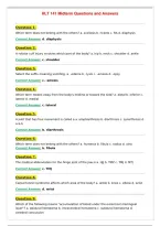 HLT 141 Midterm Questions and Answers