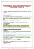 Pikes Peak Regional Building Department &lpar;Colorado Springs&rpar;&NewLine;Contractor Exam UPDATED QUESTIONS AND CORRECT&NewLine;ANSWERS WITH RATIONALES&period;