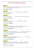 HLT 143 Final Exam Questions and Answers