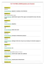 HLT 143 FINAL EXAM Questions and Answers
