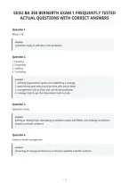 Sdsu Ba 350 Bernerth Exam 1 Frequently Tested&NewLine;Actual Questions With Correct Answers
