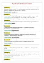 HLT 143 Test 1 Questions and Answers