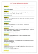 HLT 143 Test 1 Questions and Answers