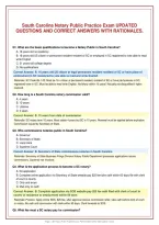 South Carolina Notary Public Practice Exam UPDATED&NewLine;QUESTIONS AND CORRECT ANSWERS WITH RATIONALES&period;