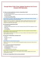 Georgia Notary Public Exam Updated Questions And Correct&NewLine;Answers With Rationales&period;