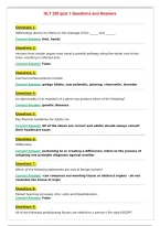 HLT 220 quiz 1 Questions and Answers