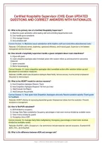 Certified Hospitality Supervisor &lpar;CHS&rpar; Exam UPDATED&NewLine;QUESTIONS AND CORRECT ANSWERS WITH RATIONALES&period;