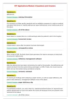 HIT Applications Module 5 Questions and Answers