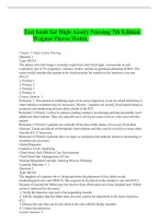 Test Bank for High Acuity Nursing&comma; 7th Edition by Wagner&comma; Pierce&comma; and Welsh