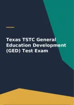 Texas TSTC General Education Development &lpar;GED&rpar; Test Exam