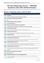 NR 446 Collaborative Exam 1 &ndash; UPDATED&NewLine;Questions with 100&percnt; Verified Answers