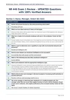 NR 446 Exam 1 Review &ndash; UPDATED Questions&NewLine;with 100&percnt; Verified Answers