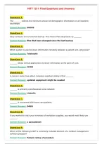 HITT 1211 Final Questions and Answers