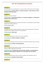 HITT 1301 Final Questions and Answers