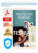Test Bank for Evolve Resources for Maternal-Child Nursing&comma; 6th Edition by Emily Slone McKinney & Susan Rowen James &vert; ISBN&colon; 9780323697880 &vert; Already Graded A&plus; &vert; Latest &lpar;2026&sol;2027&rpar; Updated Version &lbrace;JUST RELEASED&rcub;