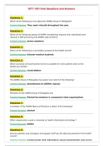 HITT 1301 final Questions and Answers
