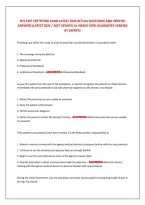 Nys Emt Certifying Exam Latest 2026 Actual Questions And Verified &NewLine;Answers &lpar;Latest 2026 &sol; 2027 Update&rpar; A&plus; Grade 100&percnt; Guarantee Verified &NewLine;By Experts