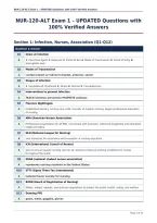 NUR-120-ALT Exam 1 &ndash; UPDATED Questions with&NewLine;100&percnt; Verified Answers