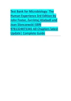 Microbiology&colon; The Human Experience 3rd Edition Study Guide &vert; Foster&comma; Aliabadi & Slonczewski &vert; ISBN 9781324073345&NewLine;&NewLine;