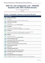 NUR 151&colon; Lab & Diagnostics unit &ndash; UPDATED&NewLine;Questions with 100&percnt; Verified Answers