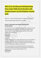 WGU D115 OA Advanced Pathophysiology Exam questions and correct answers&period;pdf